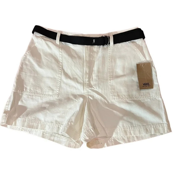NWT‎ Vans Clark belted chino shorts in white Size 30 - Picture 3 of 7